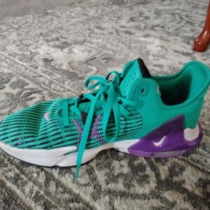 Teal and Purple Nike Athletic Shoe Size 12